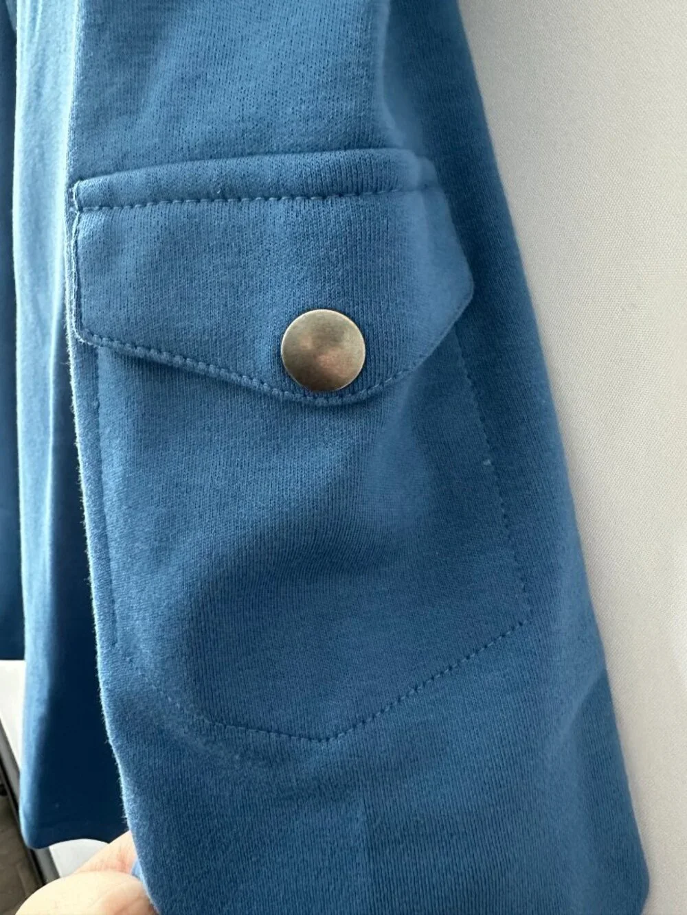 Banana Republic Medium Blue Men's Half Button Up Sweatshirt 100% Cotton